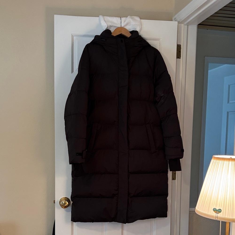 Michael Kors Black Puffer coat with hood.